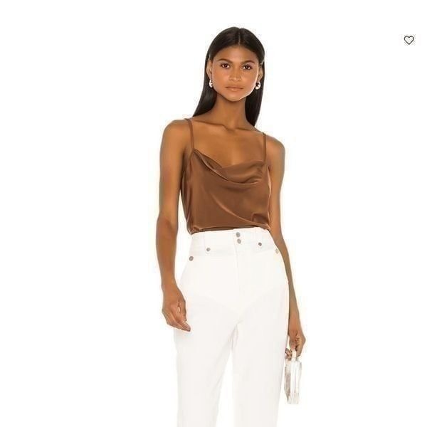 NWT L'Academie Katlyn Top in Brown Size S
