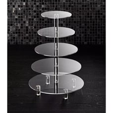 5 Tier Cupcake Stand Clear Acrylic Cupcake Holder Stand Tree Tower for Party