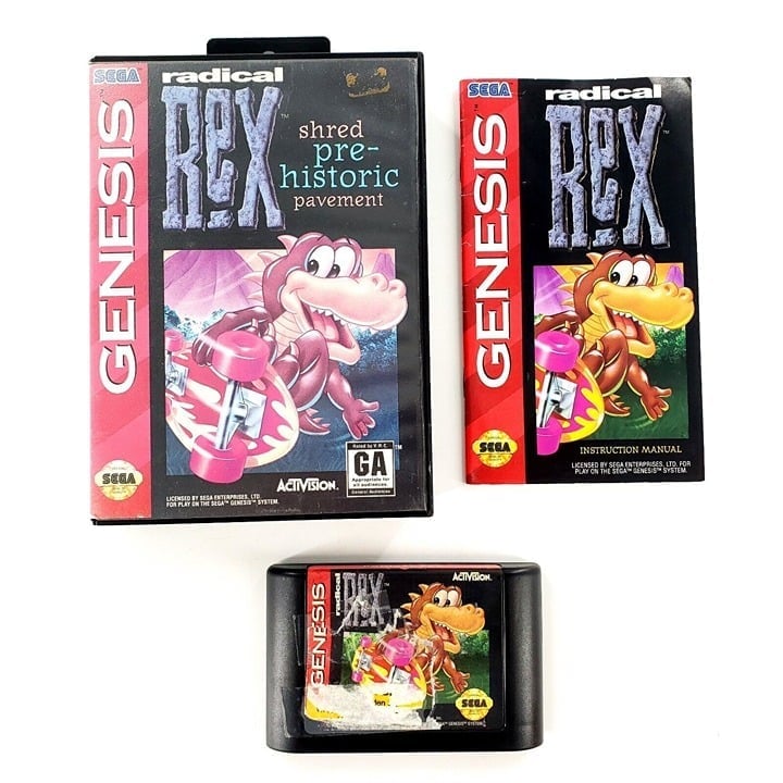 Radical Rex (Sega Genesis, 1994) Authentic Complete Tested & Works