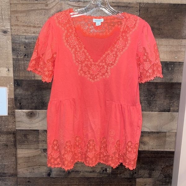 Sundance Coral LaVida Short Sleeve Top