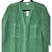 J.JILL Top Women XL Green Love Linen 100% Linen Blouse Long Sleeve Boho New