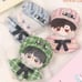 2-piece set of 10-12cm plush clothing, pink and blue tweed, beret, check pattern.