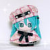 2-piece set of 10-12cm plush clothing, pink and blue tweed, beret, check pattern.