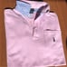 Pink Polo Shirt, Short Sleeve, Size L