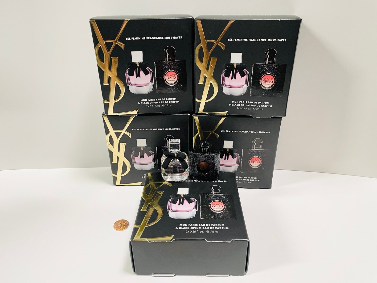 5 Yves Saint Laurent Perfume Gift Set Mon Paris & Black Opium Eau De Parfum