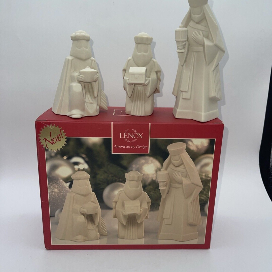 Lenox Holy Night Nativity Three Kings/Wise Men 3PC Porcelain Figurine Set New