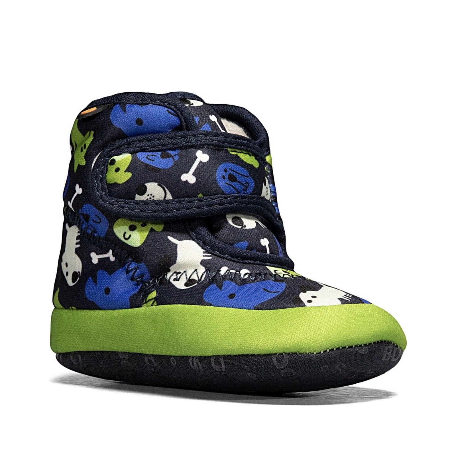 BOGS Baby Elliott II Sneaker Neo Puppy Print-Blue Green 8 US Infant New