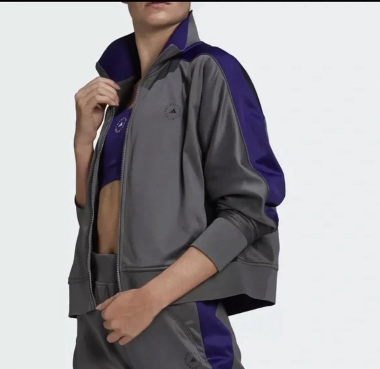 ADIDAS STELLA McCARTNEY TRACK TOP TRAINING GRANITE COLLEGIATE PURPLE COLOR / S