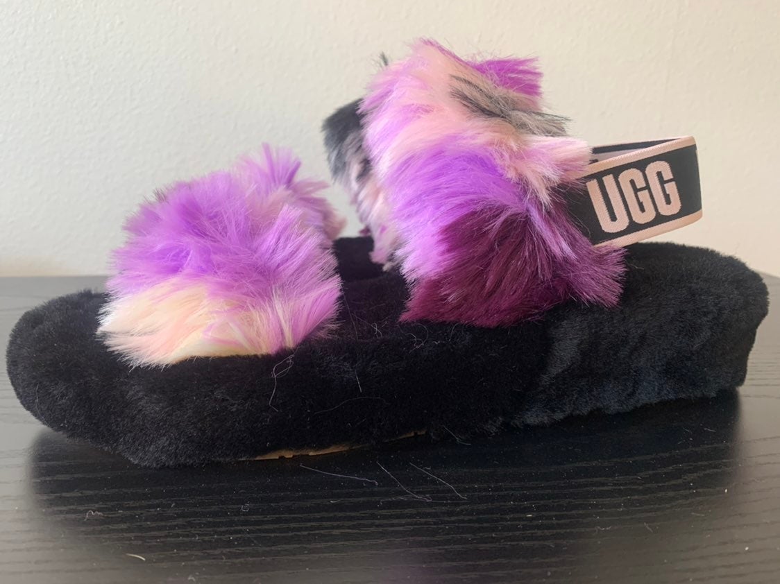 NEW UGG WOMENS OH YEAH SLIDES TIE DYE MAGNOLIA S/N 1119821. # Slipper Sandal.