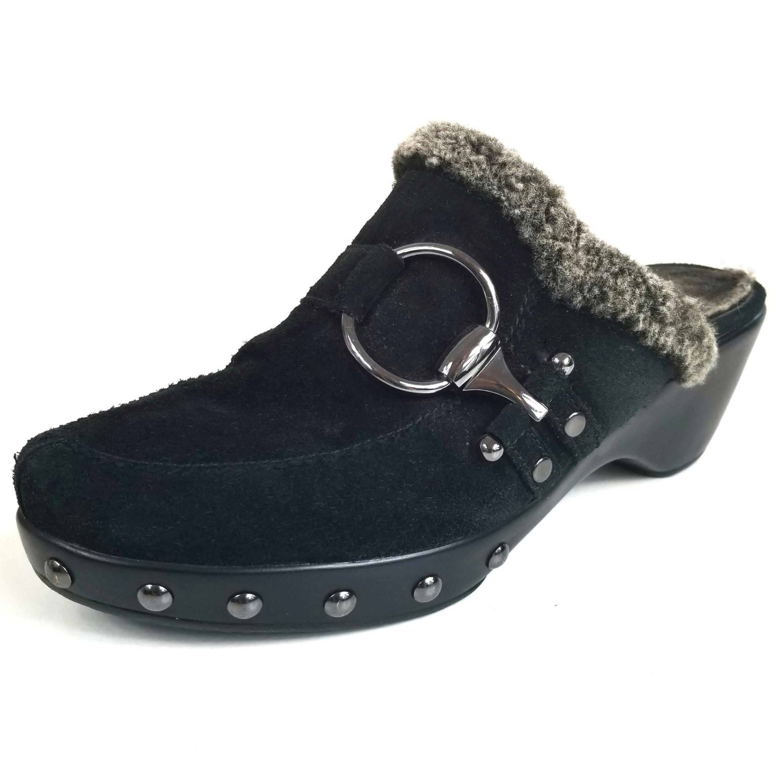 Stuart Weitzman Fleece Lined Mules Clogs