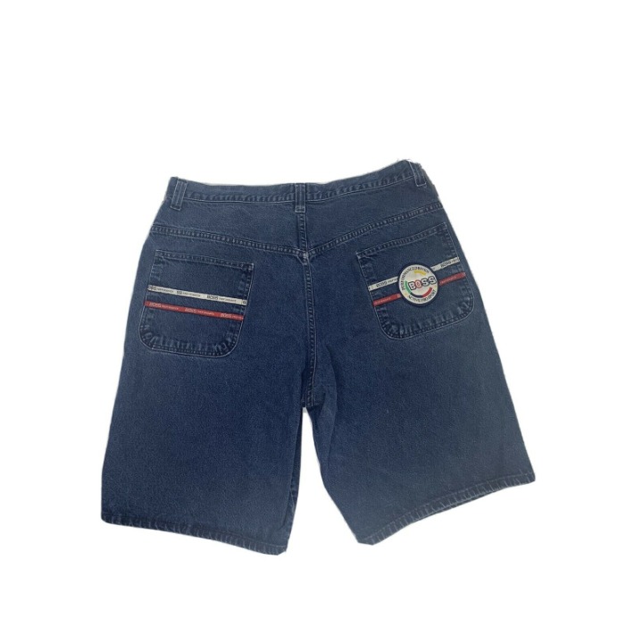 Vintage Retro 90's BOSS by IG Design Blue Denim Hip Hop Rap Jean Shorts Size 40