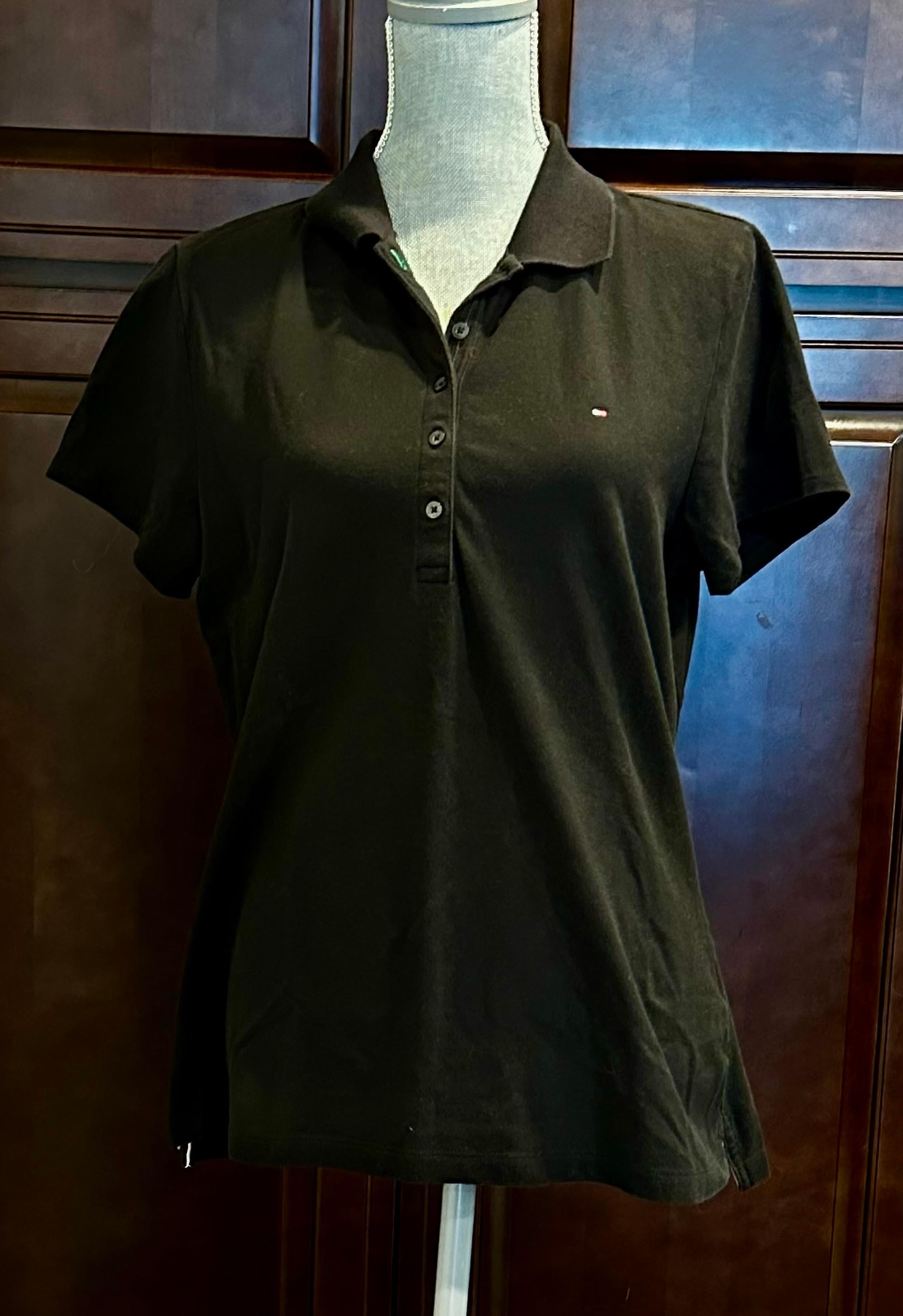 Tommy Hilfiger women’s black polo shirt size XL