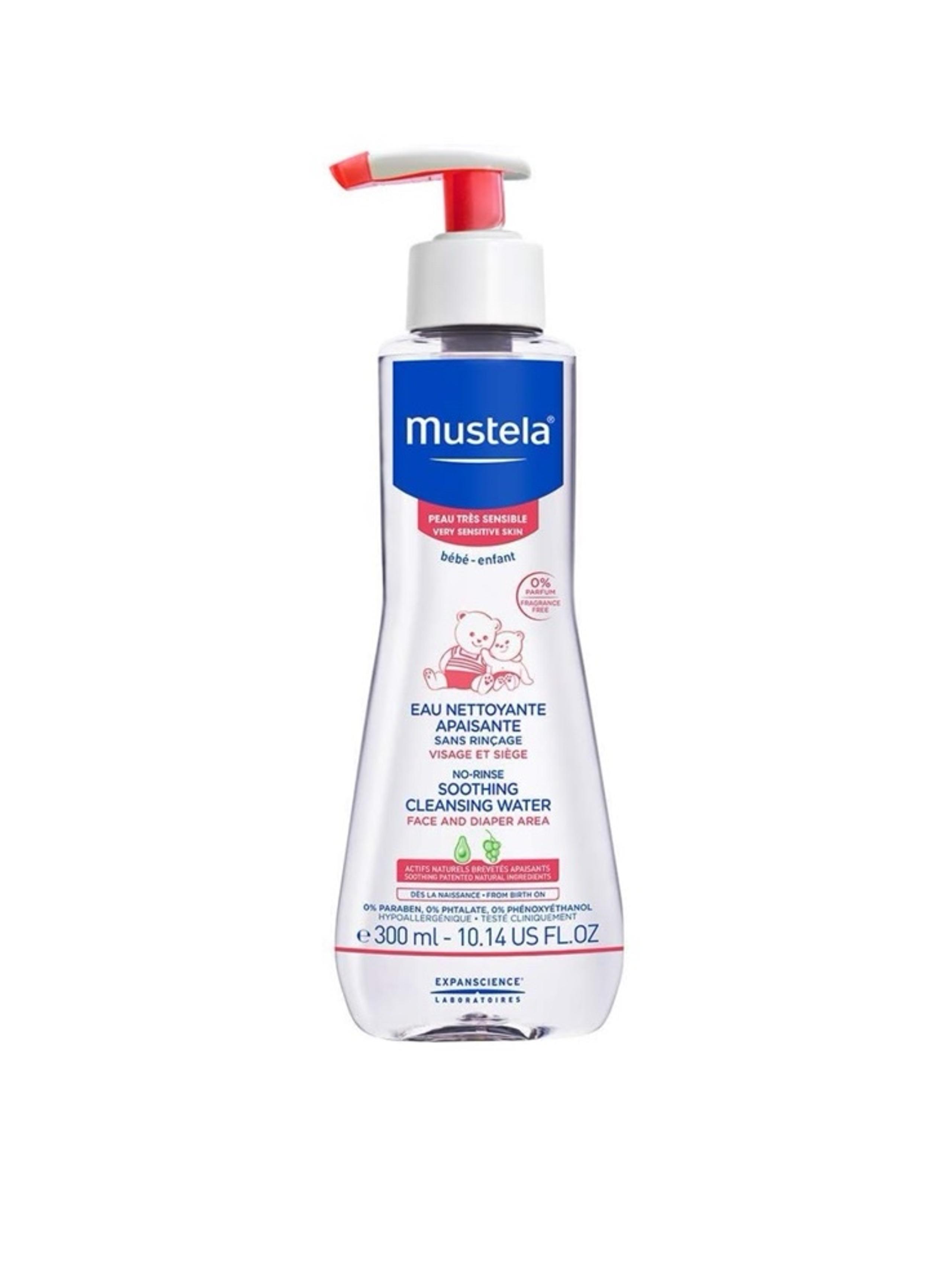New Mustela No Rinse Soothing Cleansing Water Very Sensitive Skin 10.14 oz Baby