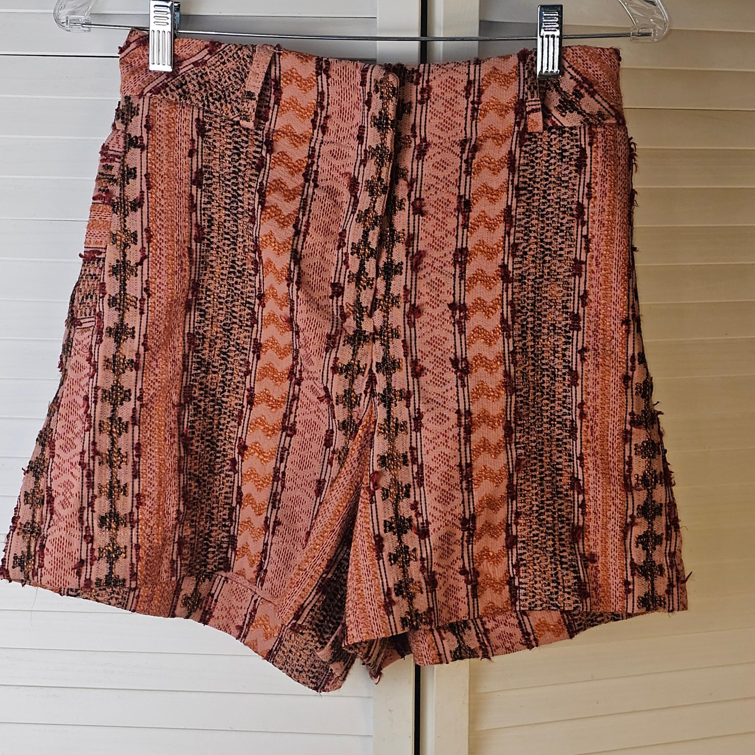 Eva Franco Anthropologie Womens Textured High Waist Shorts 6