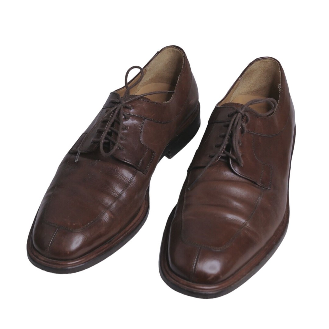 Mezlan Fiore Men's 9.5W Black Leather Split Toe Derby Dress Shoes Made in Spain