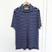 Donald Ross Sportswear Navy Purple Striped Golf Polo Size Large