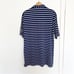 Donald Ross Sportswear Navy Purple Striped Golf Polo Size Large