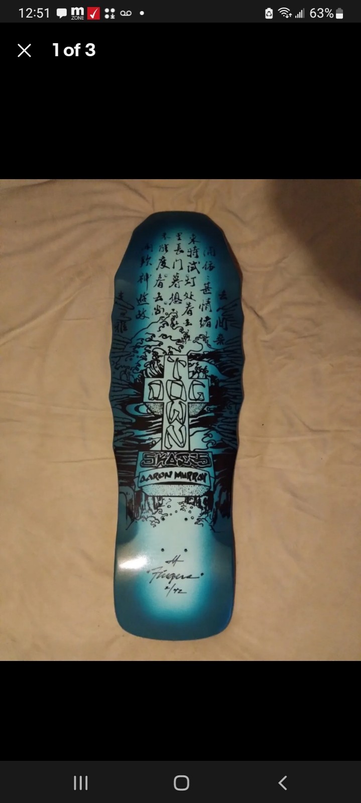 NEW RARE SIGNED DOGTOWN AARON FINGERS MURRAY SKATEBOARD alva santa cruz powell