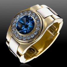 18K Yellow Gold Filled ring size 8
