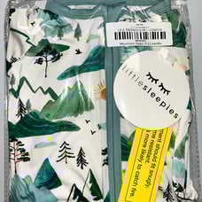 Little Sleepies mountains bamboo convertible zippy 6/12M NIB
