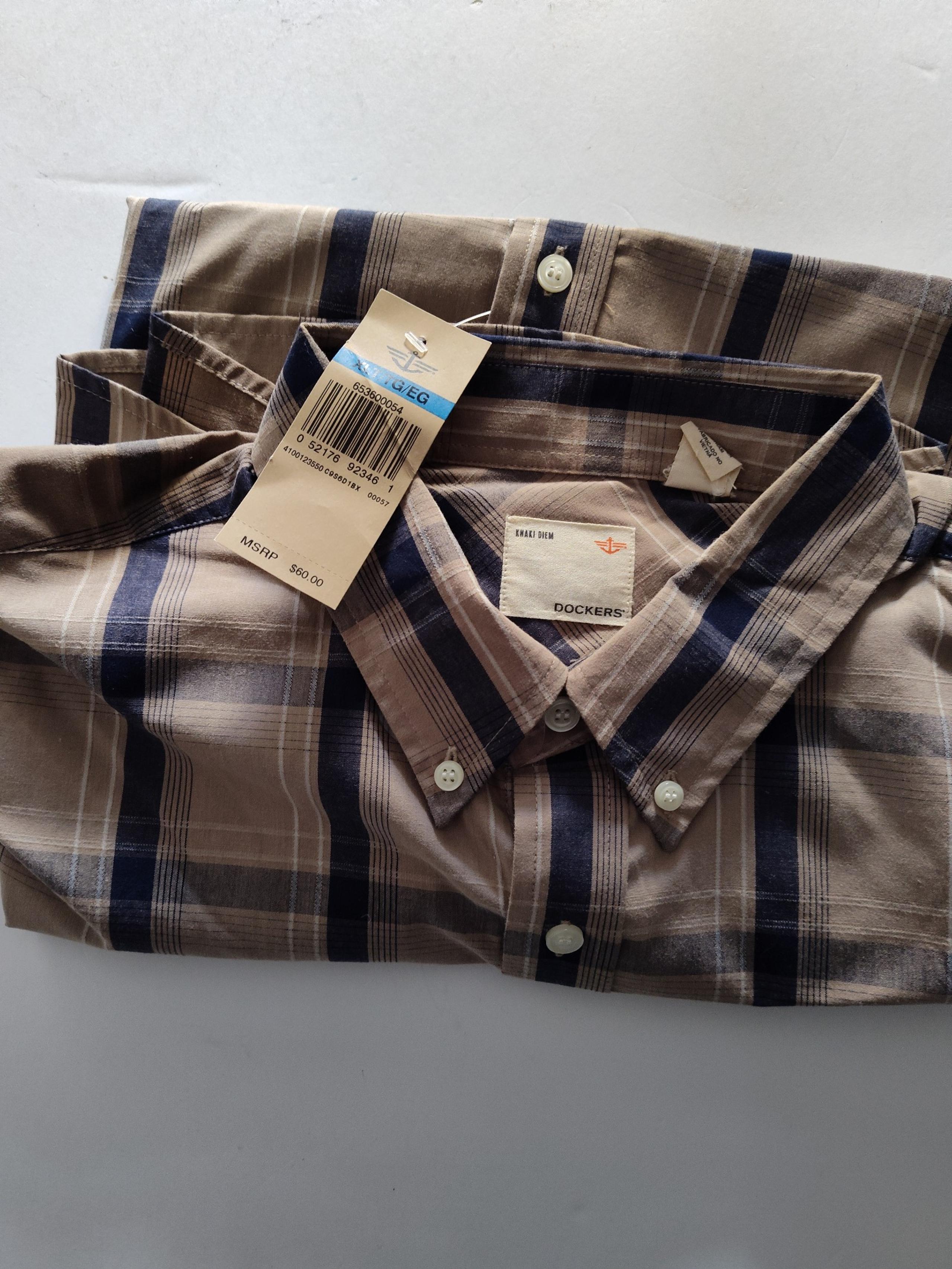 Men's XL dockers button down shirt NWT