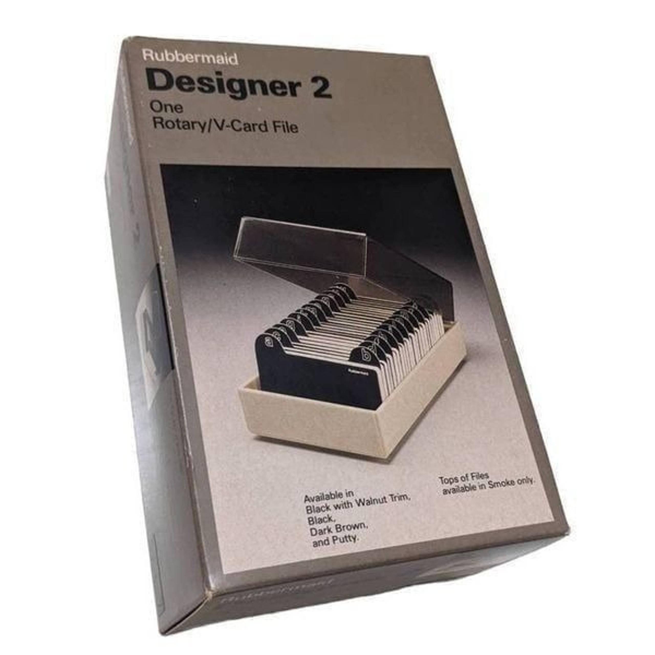 Rubbermaid Designer 2 Business Rotary Card File Vintage 1983 Dark Brown