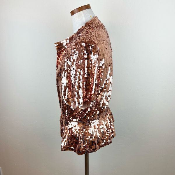 Boston Proper Rose Gold Must offers Have Sequin Cardigan Jacket