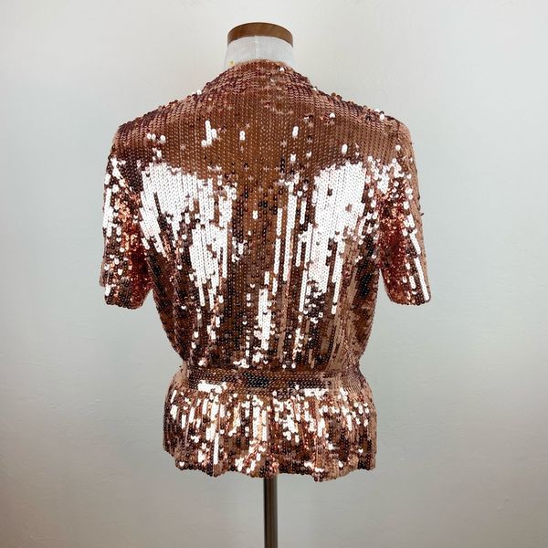Boston Proper Rose Gold Must offers Have Sequin Cardigan Jacket