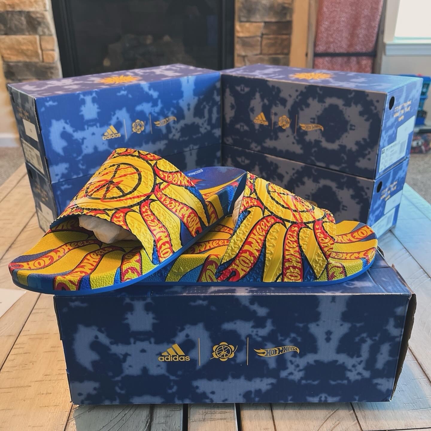 Adidas Originals x Sean Wotherpoon HW Adilette - Hot Wheels - Slides- Size 12