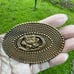 Art Nouveau Brooch Metal Gold Plate Gilt Brass Flower C Clasp Oval Antique 2.5