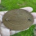 Art Nouveau Brooch Metal Gold Plate Gilt Brass Flower C Clasp Oval Antique 2.5