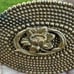 Art Nouveau Brooch Metal Gold Plate Gilt Brass Flower C Clasp Oval Antique 2.5
