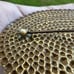 Art Nouveau Brooch Metal Gold Plate Gilt Brass Flower C Clasp Oval Antique 2.5