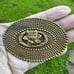 Art Nouveau Brooch Metal Gold Plate Gilt Brass Flower C Clasp Oval Antique 2.5