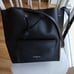 Lancaster Black Leather Bucket Bag