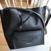 Lancaster Black Leather Bucket Bag