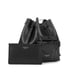 Lancaster Black Leather Bucket Bag