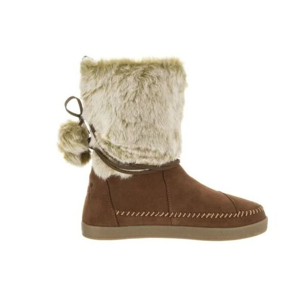 Bearpaw Womens Loki II Faux Fur & Suede Winter Boots Brown Size 8
