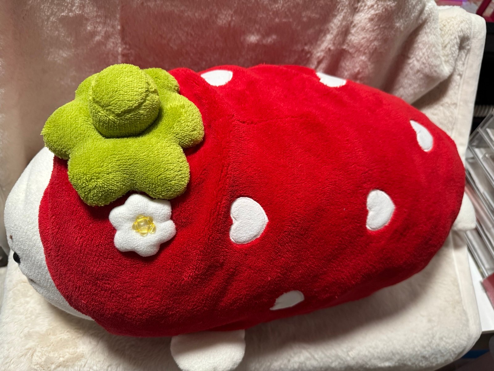 Vintage HTF Sirotan the Seal Strawberry Jumbo Plush