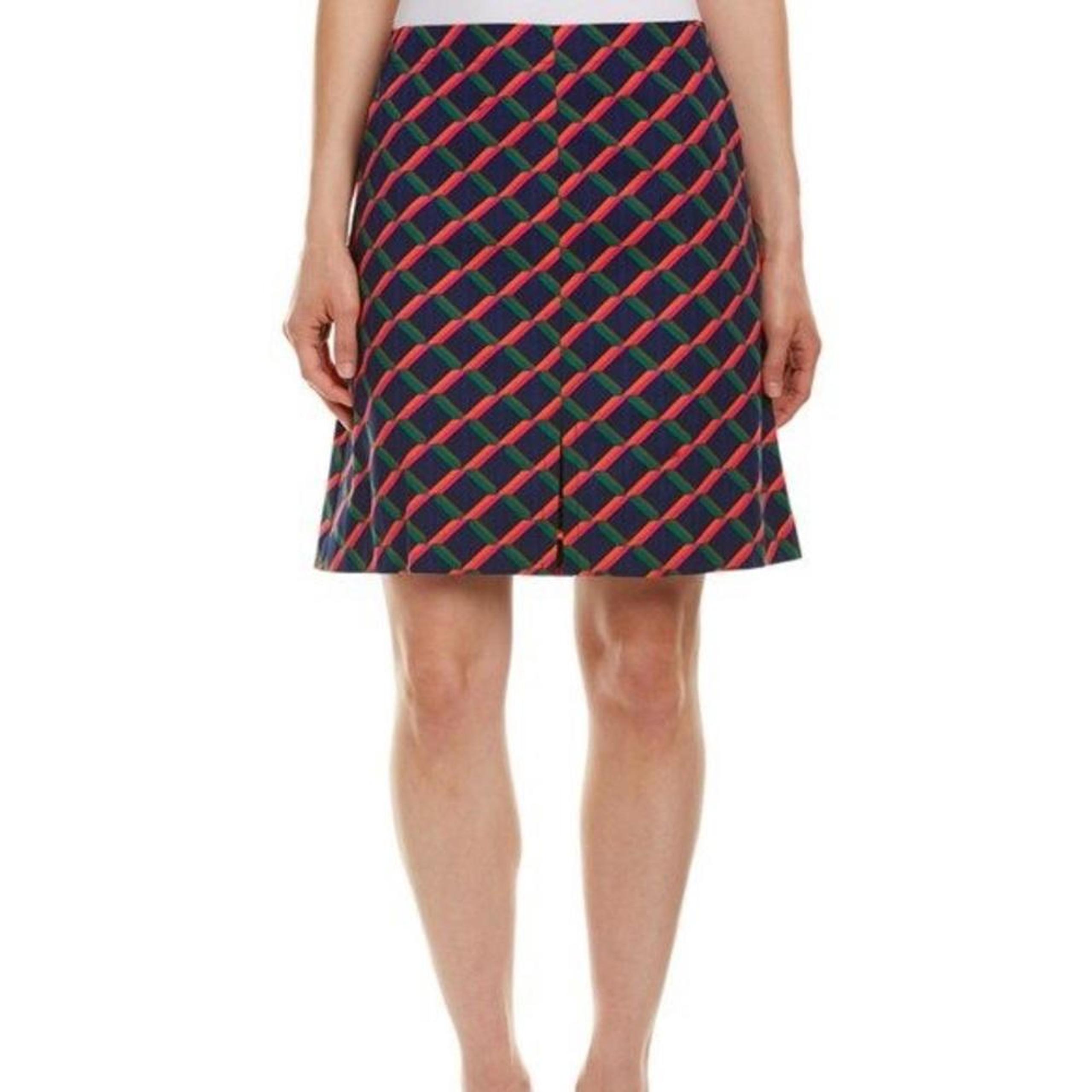 Trina Turk Lanora Geometric Print A-Line Skirt Multicolor 14
