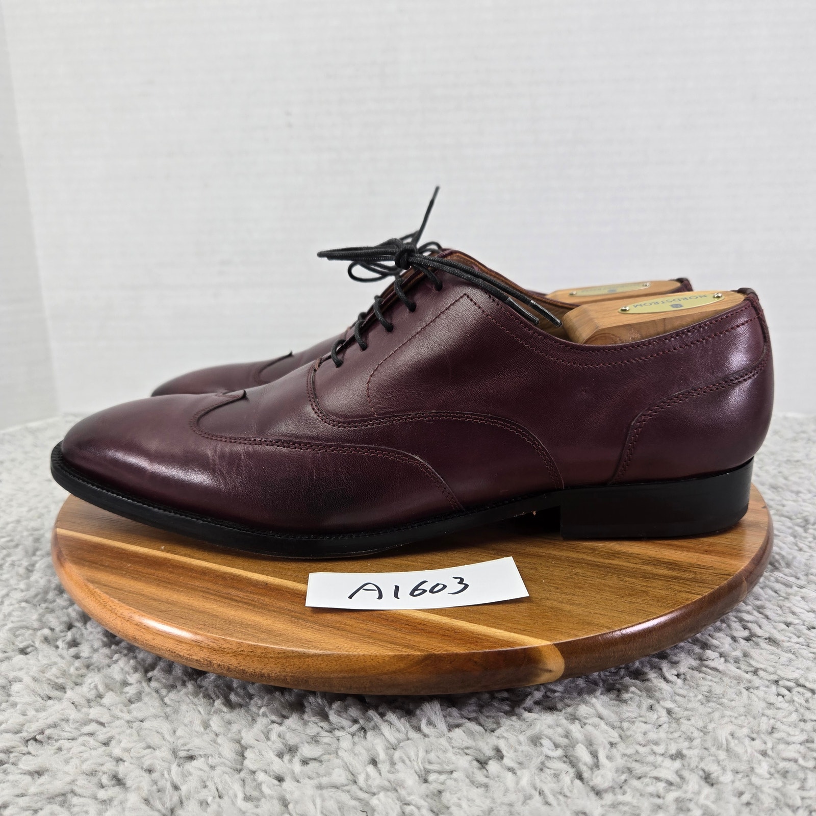 3DM Lifestyle Burgundy Leather Business Office Wingtip Oxford Dress Shoe Mens 11