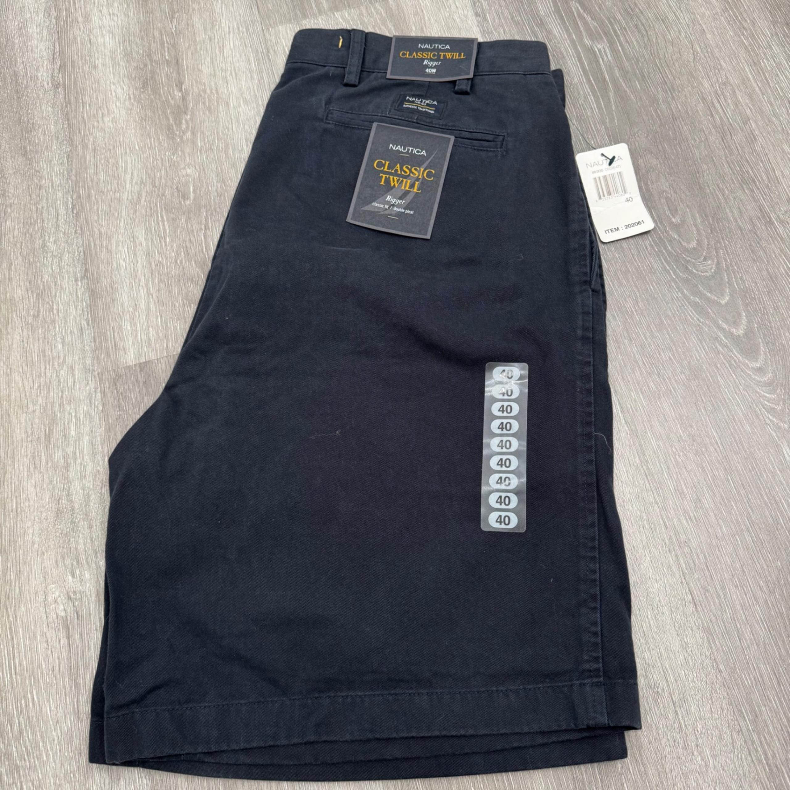 Nautica Classic Twill Rigger Chino Shorts Men's Casual Preppy Golf Size 40 NWT