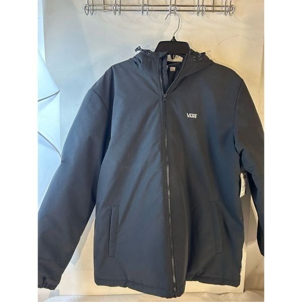 Vans men puffer coat size large black new 130