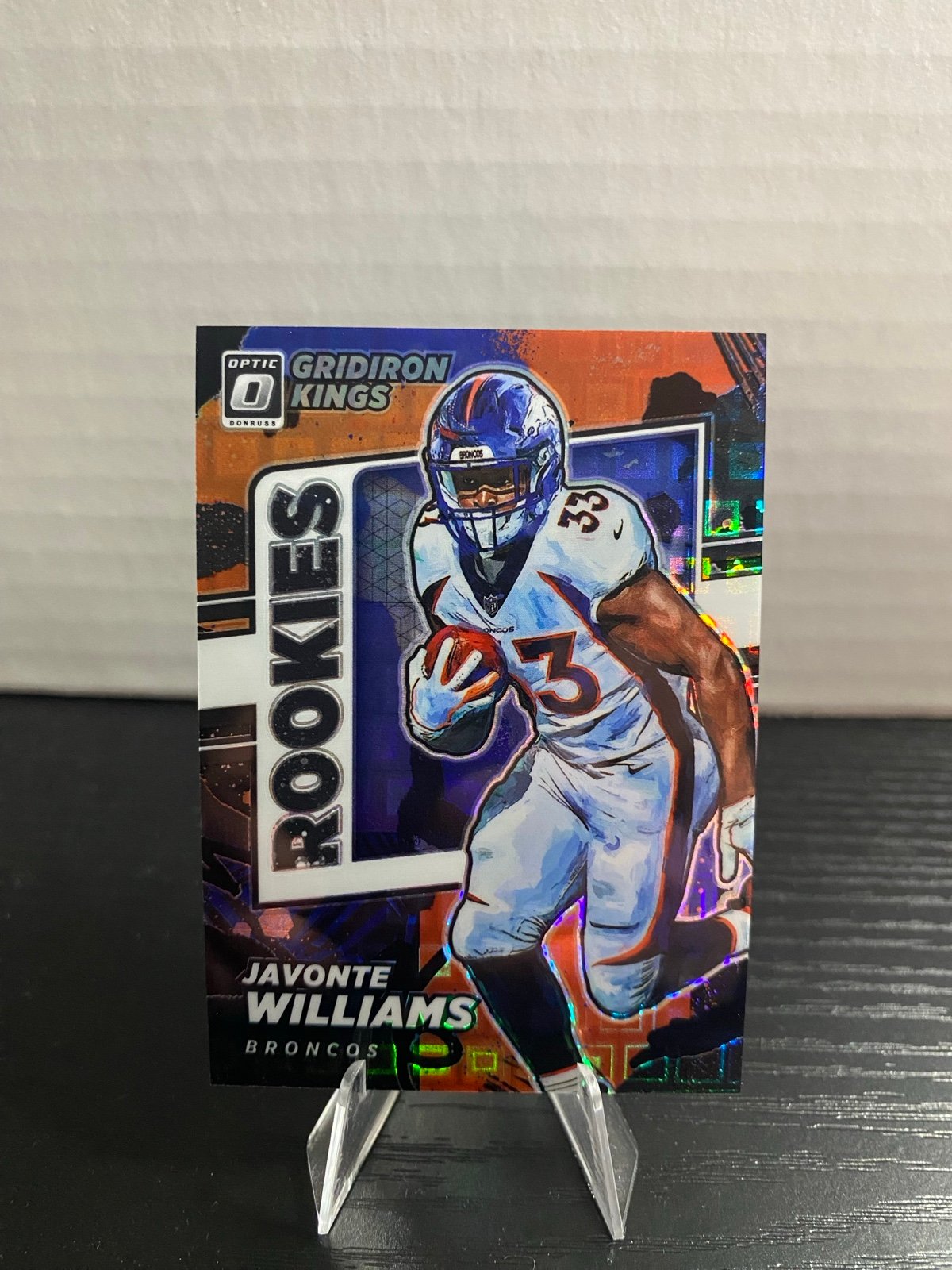 2021 Panini Donruss Optic Javonte Williams Black Pandora Gridiron Kings RC /25