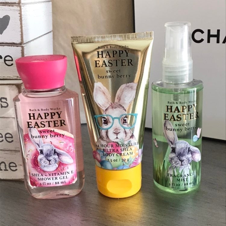 BBW Happy Easter Bunny body cream and shower gel B&BW