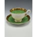 Royal Albert Regency Teacup & Saucer Green Gold Vintage England