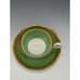 Royal Albert Regency Teacup & Saucer Green Gold Vintage England