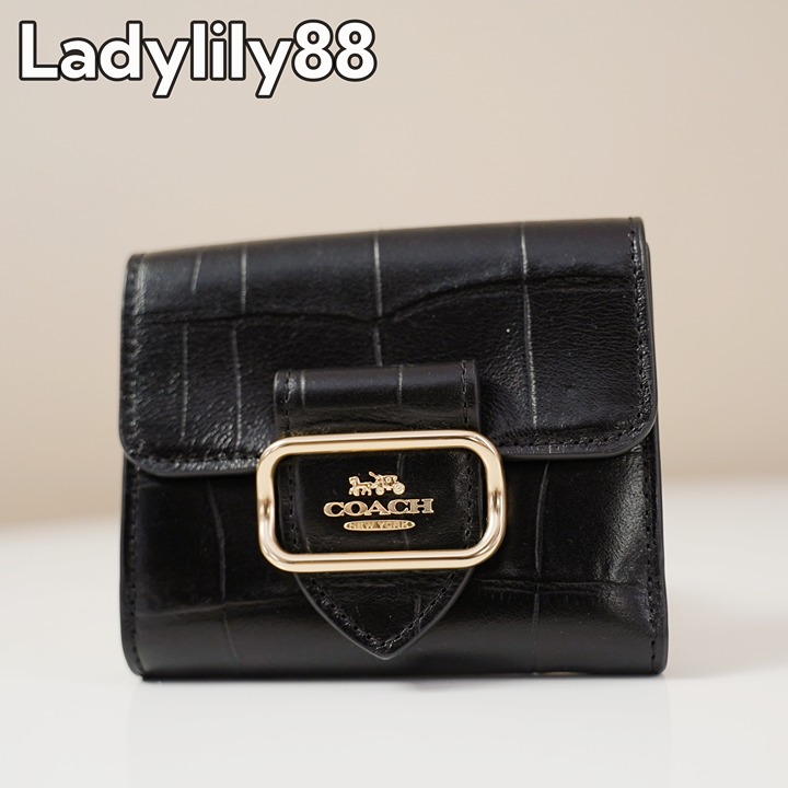 NWT Coach CM263 Small Morgan Wallet Crocodile-embossed Smooth leather 228
