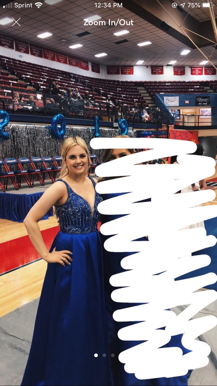 prom homecoming dress royal blue