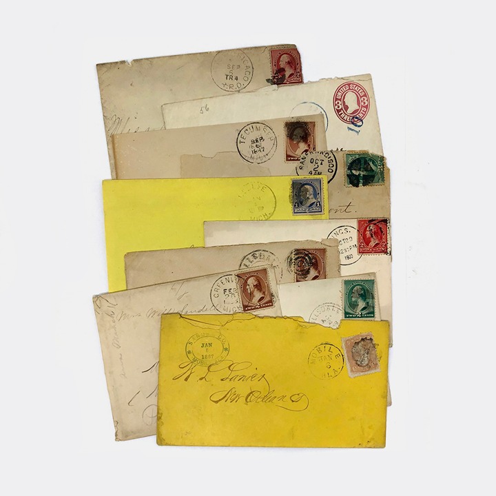 Set Of 10 Antique Covers with US Stamps